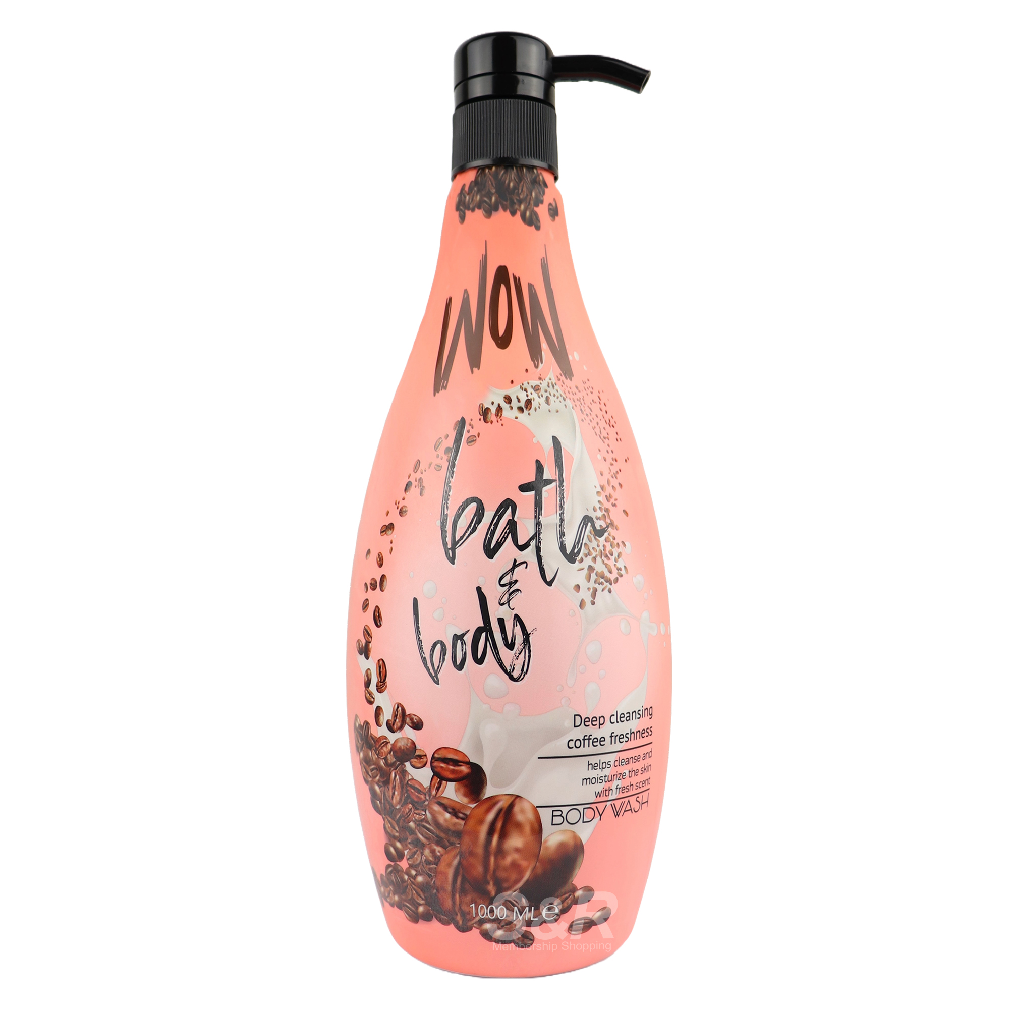 Wow Bath and Body Wash Deep Cleansing Coffee Freshness 1L